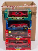 Anson, Majorette and others a group of 1/18th scale model cars:, including a Lamborghini Miura,