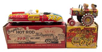 Marx Toys (USA) Lumar Special, friction drive Super Hot Rod with Electric flashing Motor Block:,