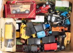 A collection of matchbox Models of Yesteryear series commercial vehicles:,