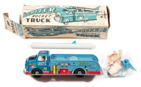 Lois Marx Inc (USA) Friction Powered Jupiter Rocket Truck:, tinplate lithographed body No 61432,