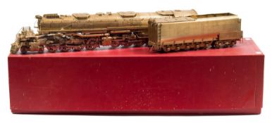 A KTM (Katsumi-Japan) Union Pacific 'Big Boy' 4-8-8-4 locomotive and tender:, brass finish,