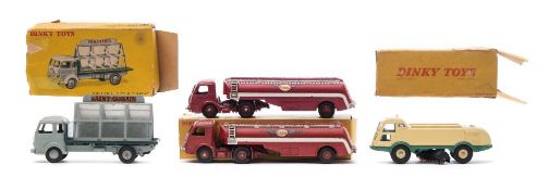 Two French Dinky Panhard 'Esso' livery Articulated Tankers:, one boxed,
