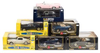 Revell, Solido and others a boxed group of 1/18th scale model cars:,
