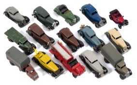 A group of various Dinky cars and trucks:,