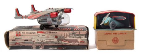 Marx Toys (USA) a tinplate Airport with plane,
