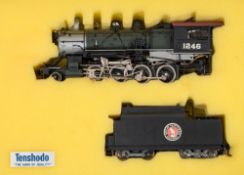 A Tenshodo (Japan) Great Northern 2-8-0 Class F-8 locomotive and tender:, number 1246, black,