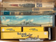 Tri-ang Minic Ships, a group of 1/1200th scale models and accessories:, including SS United States,