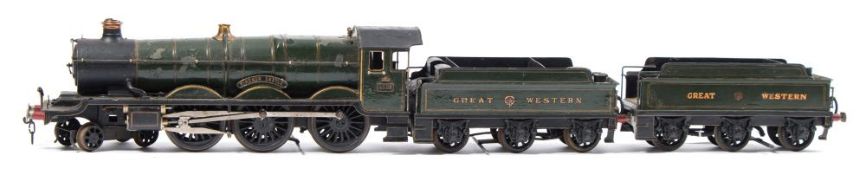 An electric 3 rail GWR 4-6-0 Castle-Class locomotive and tender No 5015 'Windsor Castle':,