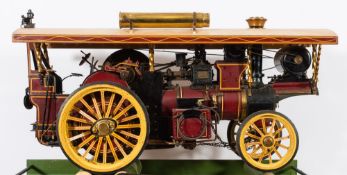 A 2inch Scale Burrell Showman's Live Steam Traction Engine 'Thetford Town':,
