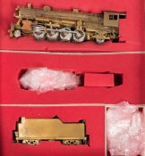 Sunset Models (Samhongsa-Korea) USRA 'Light' 2-8-2 locomotive and tender:, brass finish. boxed.