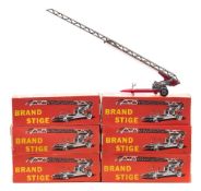 Six Tekno Brand Stege No 409 Fire Ladder trailers:, boxed and an unboxed example, metal ladder ,