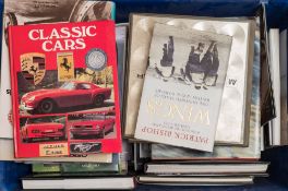 A collection of various motoring , motor racing and related books and auction catalogues:.