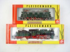 Fleischmann 2-rail 4147 0-8-0 KPEV locomotive 4537 and tender: together with 4369 1-C-1 DB Twin