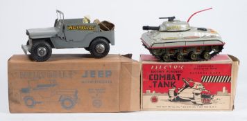 Louis Marx & Co Inc (USA) a tinplate 'Nellybelle' Jeep with figure in original box:,