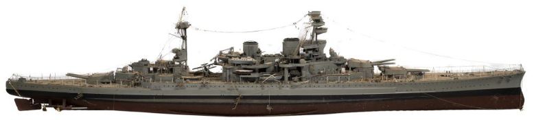 A scale model of the Royal Navy Renown-Class Battleship HMS Repulse:,