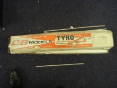Four scale model flying aircraft kits:, a Keil Kraft Super 60, a True-Line Executive,