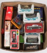 A collection of European and Japanese scale model vehicles:, Diapet, and others,
