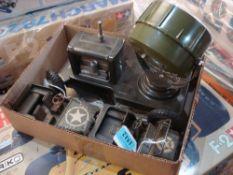 A Tri-ang tinplate clockwork US Army Jeep:,