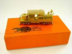 Iron Horse Models (Japan) Two Truck Shay locomotive, On3 scale:, brass finish, boxed,
