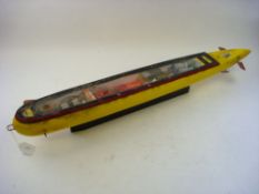 A radio control scale model of a submarine:,