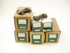 Historic-Replicars and others, a small group of white metal racing cars:,