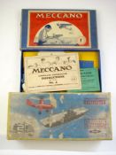 A Nulli Secundus Remote Control Helicopter together with a collection of Meccano Aeroplane