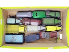 Dinky, Minic and others a small group of various saloons and lorries:, including a Packard,