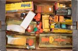 A group of Dinky commercial and construction vehicles:, including a Road Grader (963),