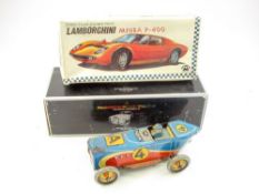 An Asakusa Toy Ltd (Japan) tinplate friction drive Lamborghini Miura P-400 in original box:,