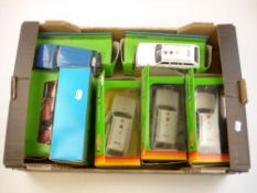 A collection of Gamma (West Germany) diecast vehicles:, including three Mercedes Benz Ambulances,
