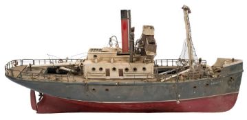A live steam scale model of the tugboat Sagacity:, the flying bridge with binnacle,