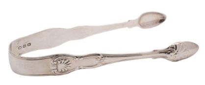 A pair of George III silver Kings pattern sugar tongs, maker Paul Storr, London, 1814: 14cm.