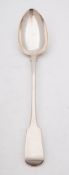 A William IV provincial silver Fiddle pattern serving spoon, maker William Woodman, Exeter,