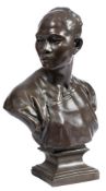 After Jean-Baptiste Carpeaux, (French 1827-1875) Le Chinois, bronze: medium brown patination,