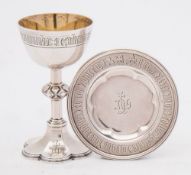 A Victorian silver travelling communion set, maker Edward, John & William Barnard, London,