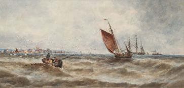 Thomas Bush Hardy [1842-1897]- Shipping off the South Coast,