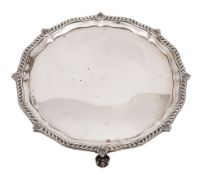 A George VI silver salver, maker Henry Wigfull, Sheffield,