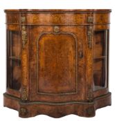 A Victorian walnut, crossbanded,
