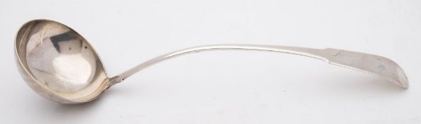 A George III Scottish silver fiddle pattern soup ladle, maker Alexander Henderson, Edinburgh,