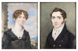 James Warren Childe [1778-1862]- A miniature portrait of a young man;