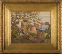 Henry Silkstone Hopwood [1860-1914]- Children climbing a bank,