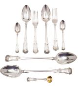 A matched Scottish Kings pattern part flatware service,