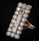 A diamond and step-cut diamond,