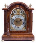 Lenzkirch, a large walnut bracket clock: the eight-day duration,