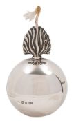 A George V silver novelty cigar lighter, maker A & J Zimmerman, Birmingham,