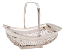 A George V silver swing-handled basket, maker Jay, Richard Attenborough Co Ltd, Chester,