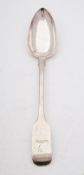 A William IV provincial silver Fiddle pattern serving spoon, maker George Turner, Exeter,