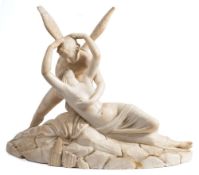 After Antonio Canova (1757-1822) Psyche revived by Cupid's kiss,