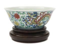 A small Chinese doucai bowl: of circular form,