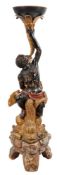 A composition decorated Blackamoor figure:,